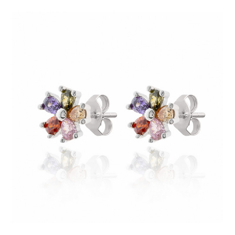 Pendientes-flor-colores-Enigma-plata