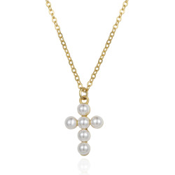 Collar-plata-acabado-oro-eternal-cruz-perlas-Enigma-plata