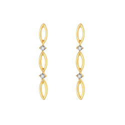 Pendientes-plata-acabado-oro triples-Enigma-plata