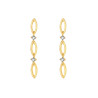 Pendientes-plata-acabado-oro triples-Enigma-plata