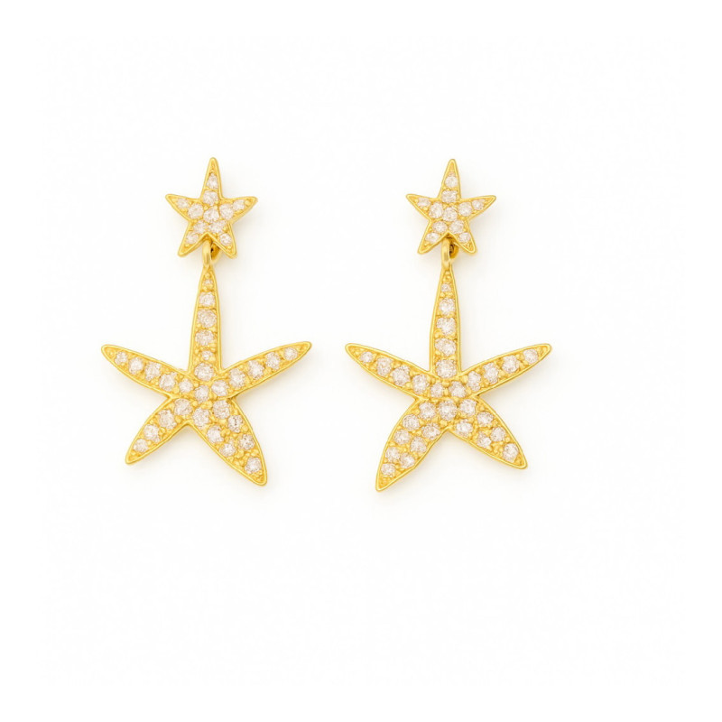 pendientes-estrella-acabado-oro-Enigma-plata