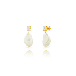 Pendientes-plata-perla-acabado-oro-Enigma-plata