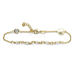 Pulsera-plata-acabado-oro-perlas-y-medalla-Enigma-plata