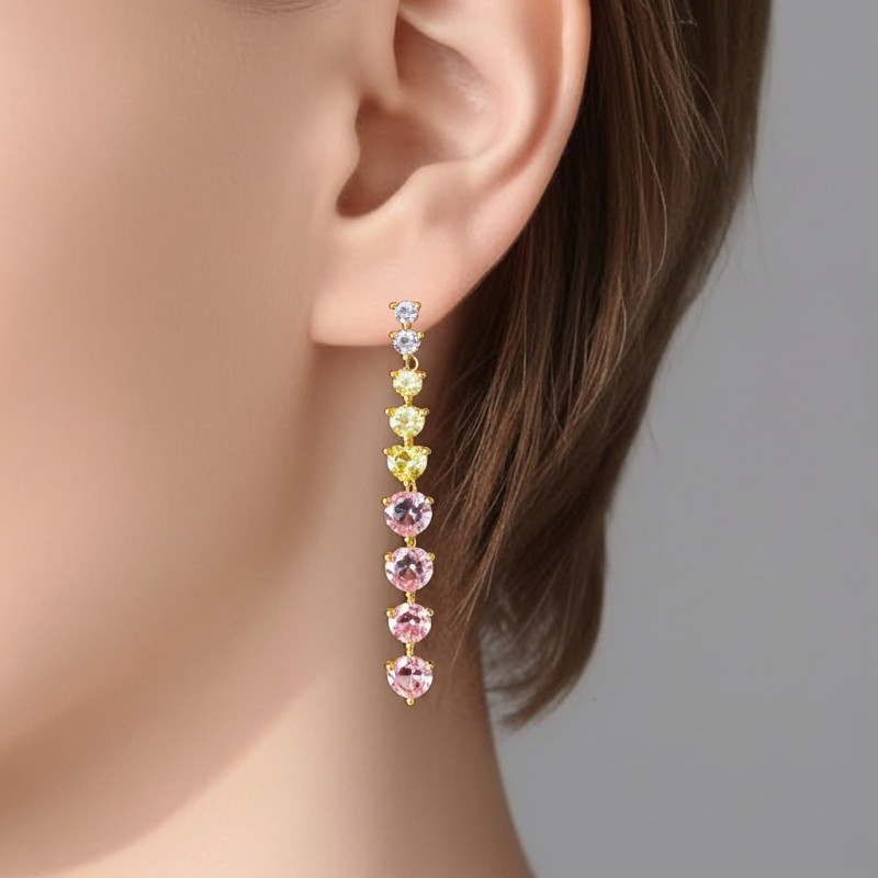 Pendientes-plata-acabado-oro-degradé-imagen-modelo-Enigma-plata