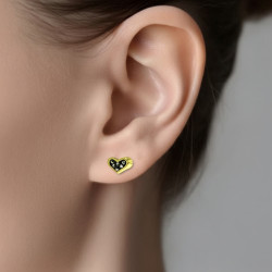 Pendientes-plata-acabado-oro-imagen-modelo-Enigma-plata