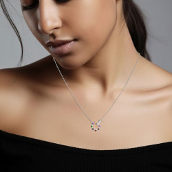 Collar-plata-sol-colores-imagen-modelo-Enigma-plata