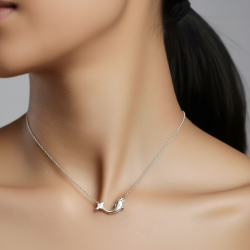 Collar-plata-delfín-imagen-modelo-Enigma-plata