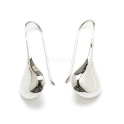 Pendientes-plata-diseño-liso-Enigma-Plata