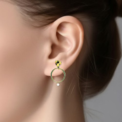 Pendientes-plata-acabado-oro-imagen-modelo-Enigma-plata