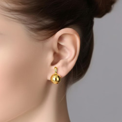 Pendiente-plata-acabado-oro-bola-Enigma-plata