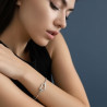 Pulsera-plata-semiflex-corazón-imagen-modelo-Enigma-plata