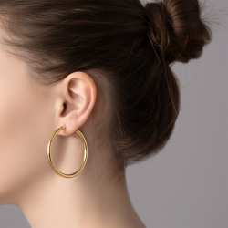 Pendientes-plata-acabado-oro-aro-4cm-imagen-producto-Enigma-plata