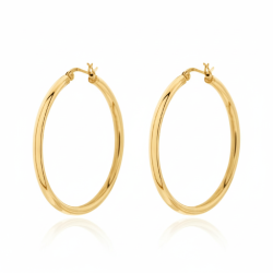 Pendientes-plata-acabado-oro-aro-4cm-Enigma-plata