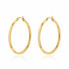 Pendientes-plata-acabado-oro-aro-4cm-Enigma-plata