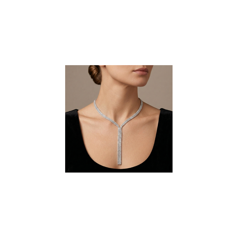 Collar-plata-circonitas-corte-princesa-imagen-modelo-Enigma-plata