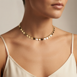 Collar-plata-acabado-oro-imagen-modelo-Enigma-plata