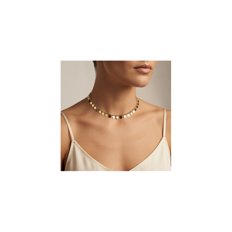 Collar-plata-acabado-oro-imagen-modelo-Enigma-plata