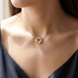 Collar-plata-círculo-imagen-modelo-Enigma-plata