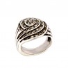 ANILLO DE PLATA ESPIRAL CON MARQUESITAS