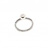 ANILLO DE PLATA CON PERLA Y CIRCONITAS.