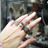 ANILLO DE PLATA ESPIRAL CON MARQUESITAS